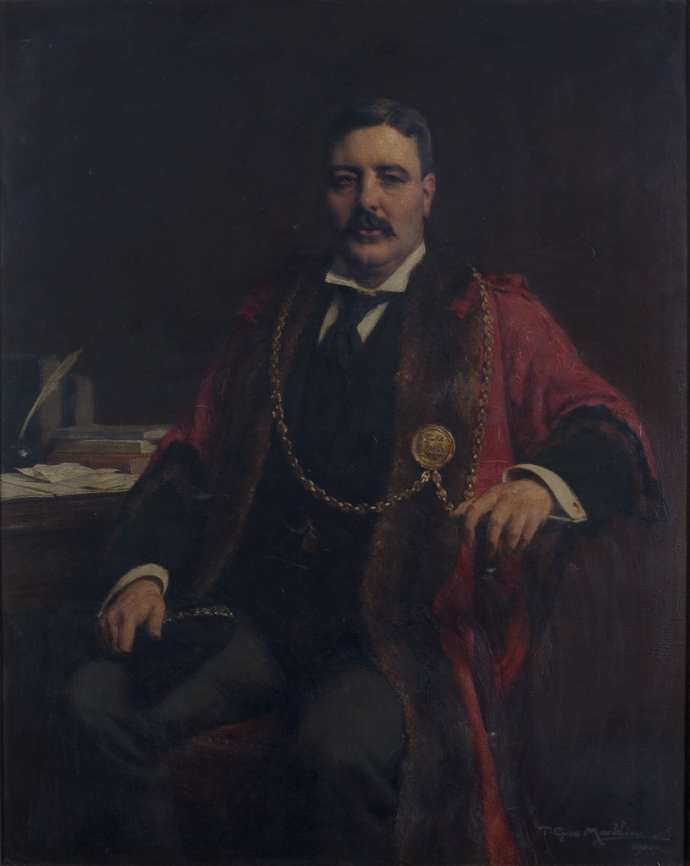 Portræt af rådmand Thomas Dunn Marshall af Thomas Eyre Macklin