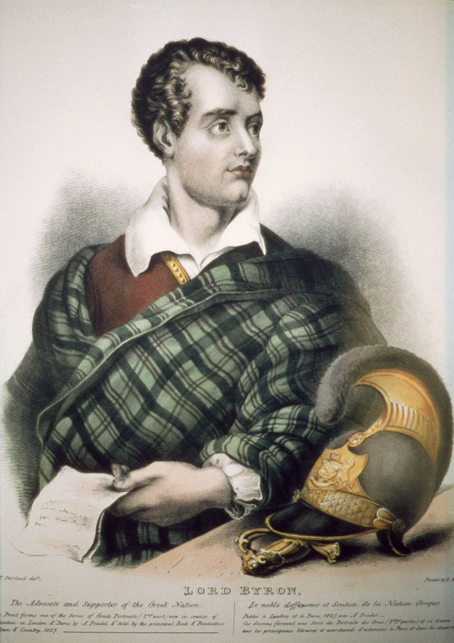 Lord Byron (1788-1824) 1827 af Thomas Fairland