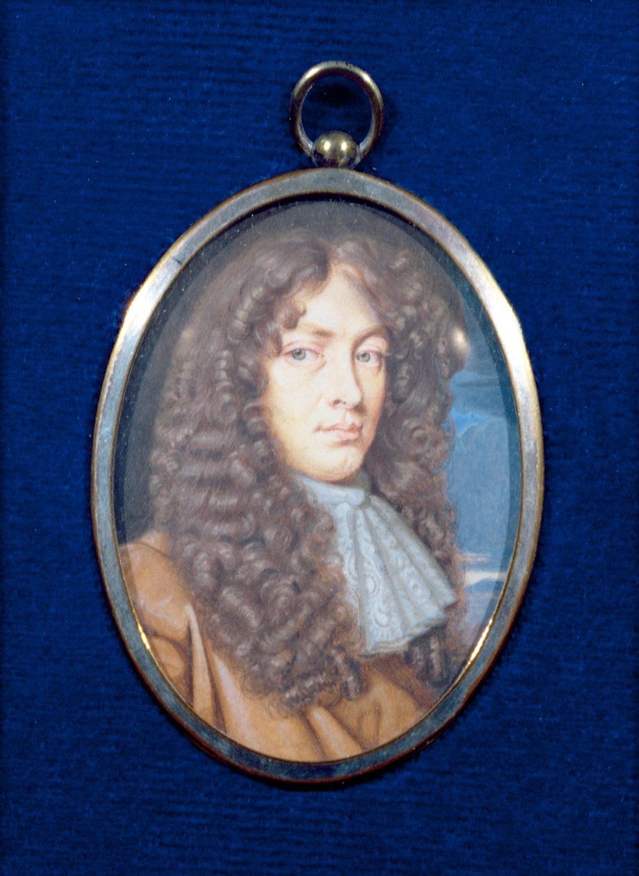 Portræt af en mand (tempera) af Thomas Flatman