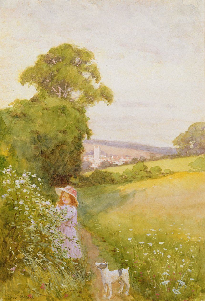 Plukker blomster af Thomas Frederick Mason Sheard