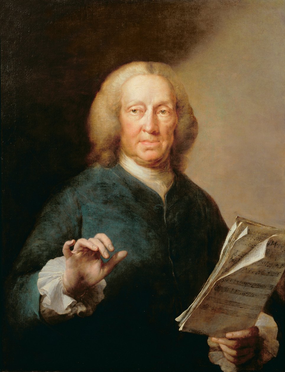 Portræt af Richard Leveridge (16701-1758), basvokalist af Thomas Frye