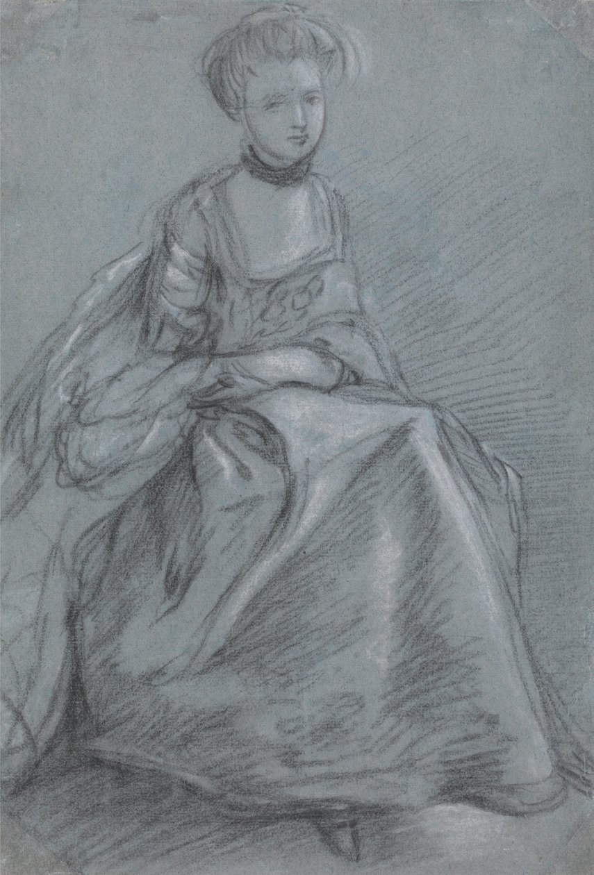 En siddende kvinde af Thomas Gainsborough