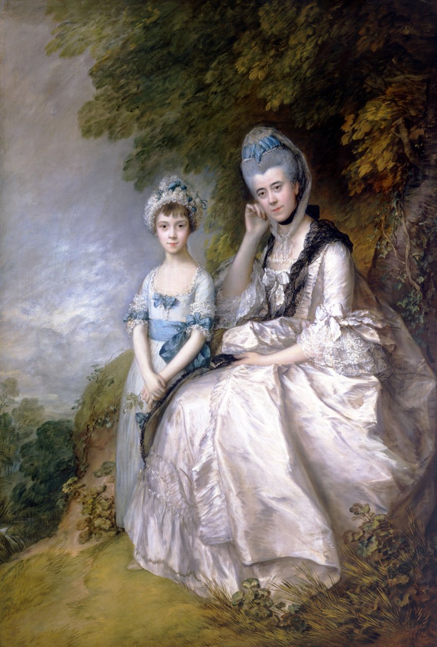 Hester, grevinde af Sussex og hendes datter, Lady Barbara Yelverton af Thomas Gainsborough