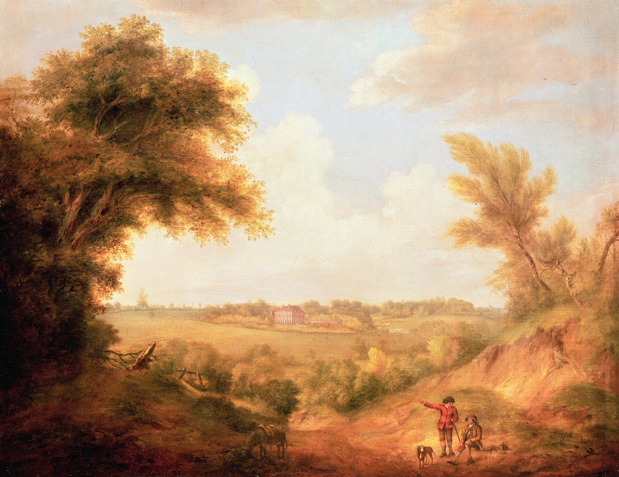 Landskab med hus, 1700-tallet af Thomas Gainsborough