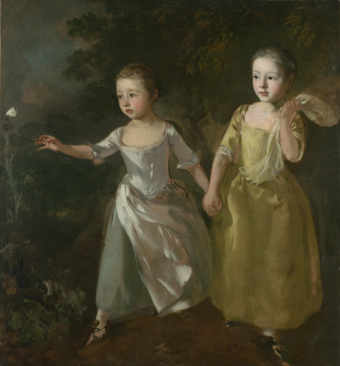 Malers døtre på sommerfugljagt af Thomas Gainsborough