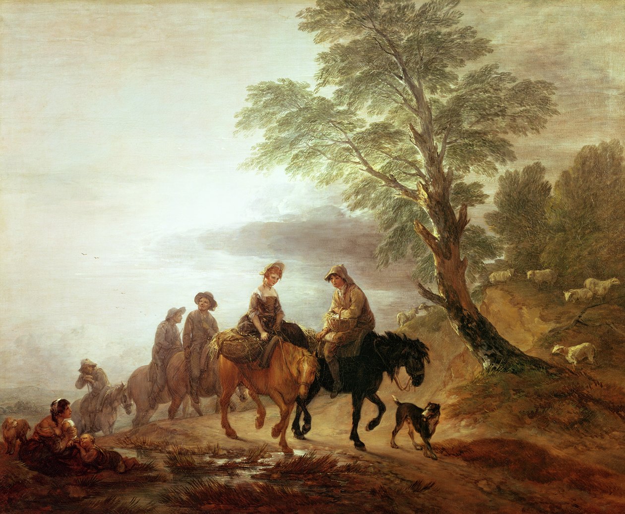Bønder på vej til markedet: Tidlig morgen, 1770 af Thomas Gainsborough