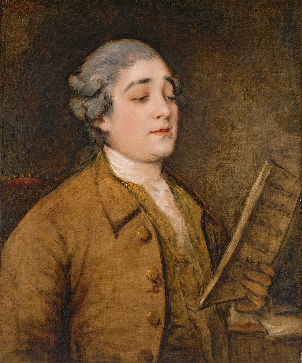 Portræt af Giusto Ferdinando Tenducci (ca. 1734-90) castrato sanger og komponist, ca. 1773-75 af Thomas Gainsborough