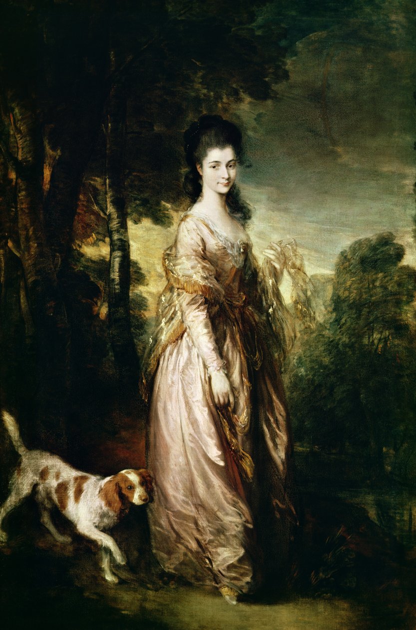 Portræt af fru Lowndes-Stone (1758-1837) ca. 1775 af Thomas Gainsborough