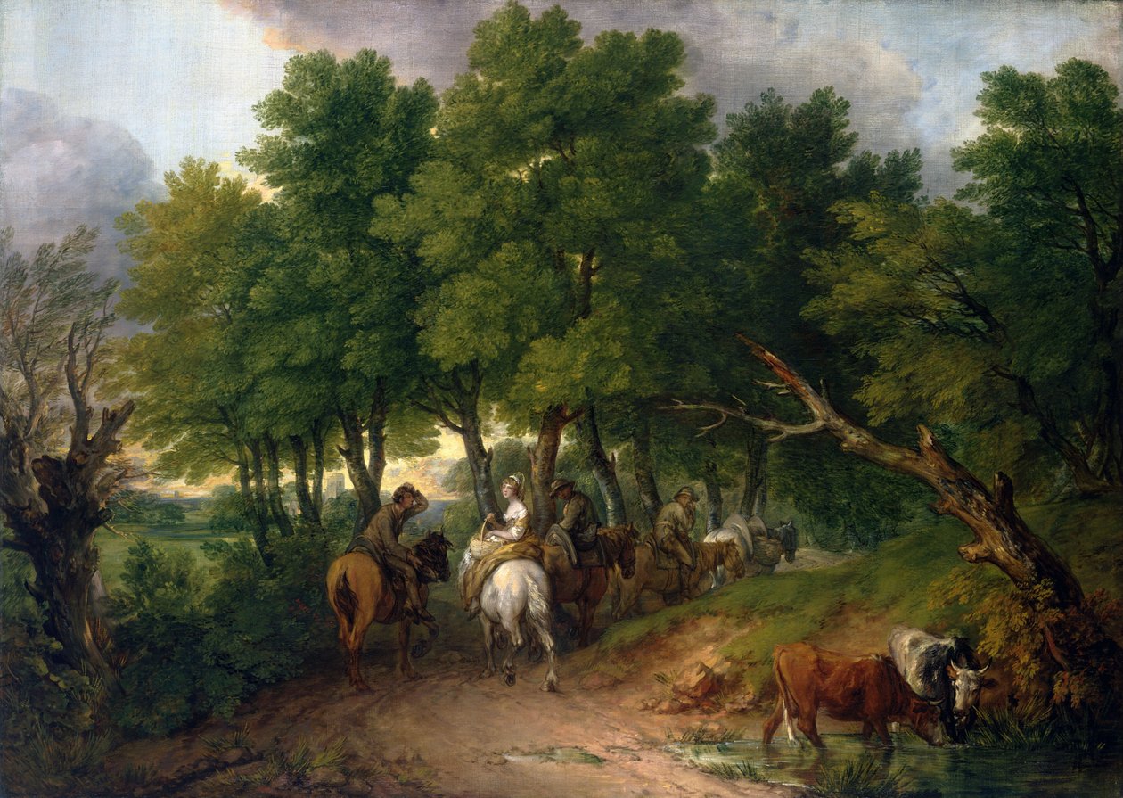Vejen fra markedet af Thomas Gainsborough