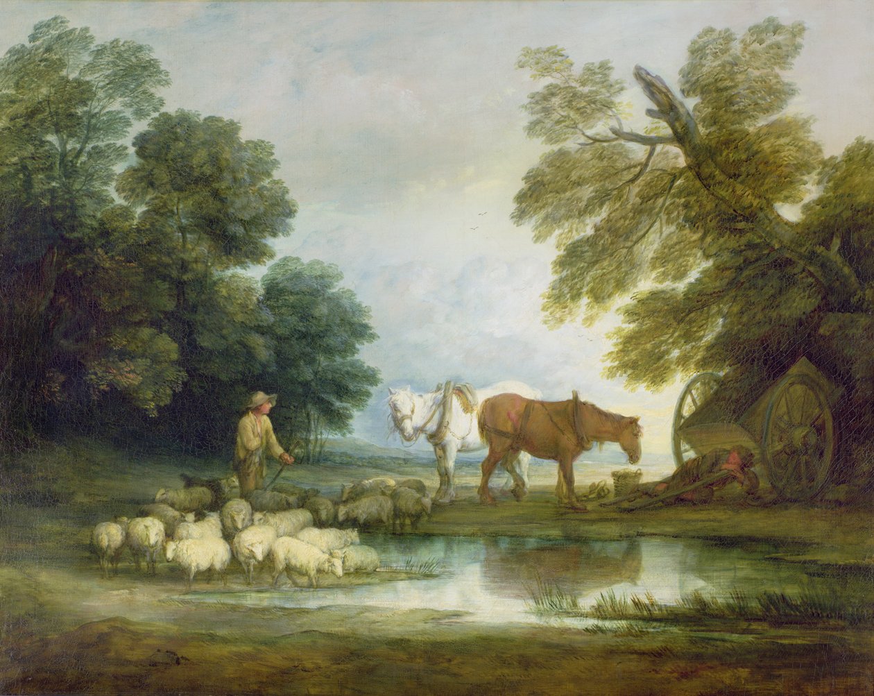 Hyrde ved en Strøm af Thomas Gainsborough
