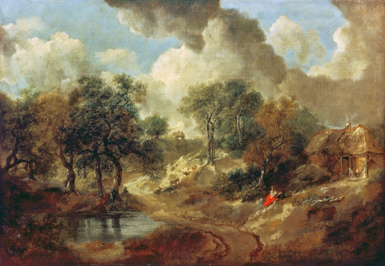 Landskab i Suffolk, 1748 af Thomas Gainsborough