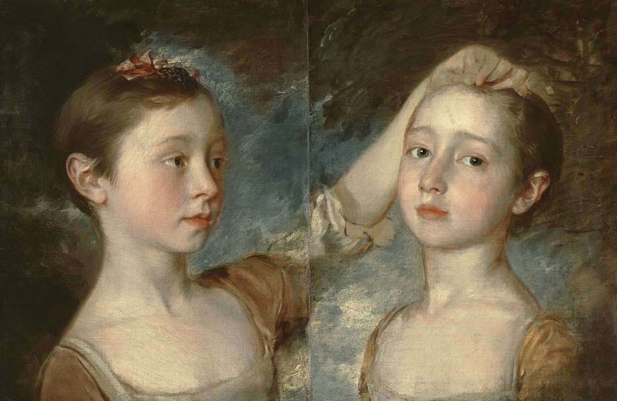 Malerens døtre Mary og Margaret, c.1758 af Thomas Gainsborough