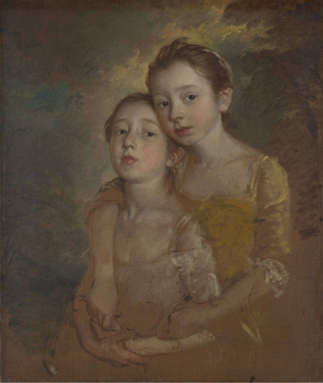 Malers Døtre med en Kat af Thomas Gainsborough
