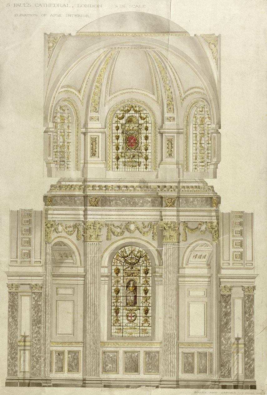 Dekorativ plan for apsis af St. Paul
