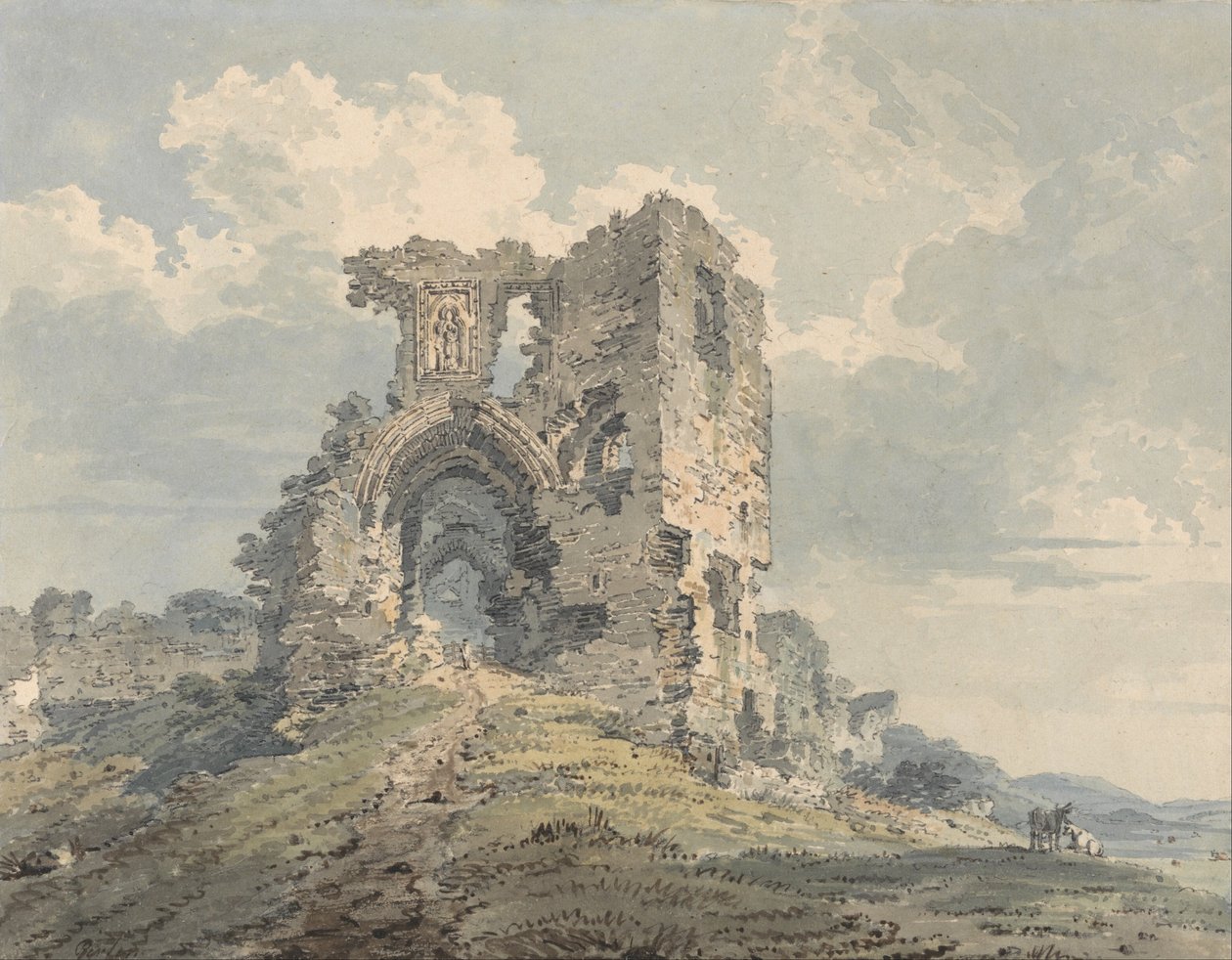 Denbigh Slot af Thomas Girtin