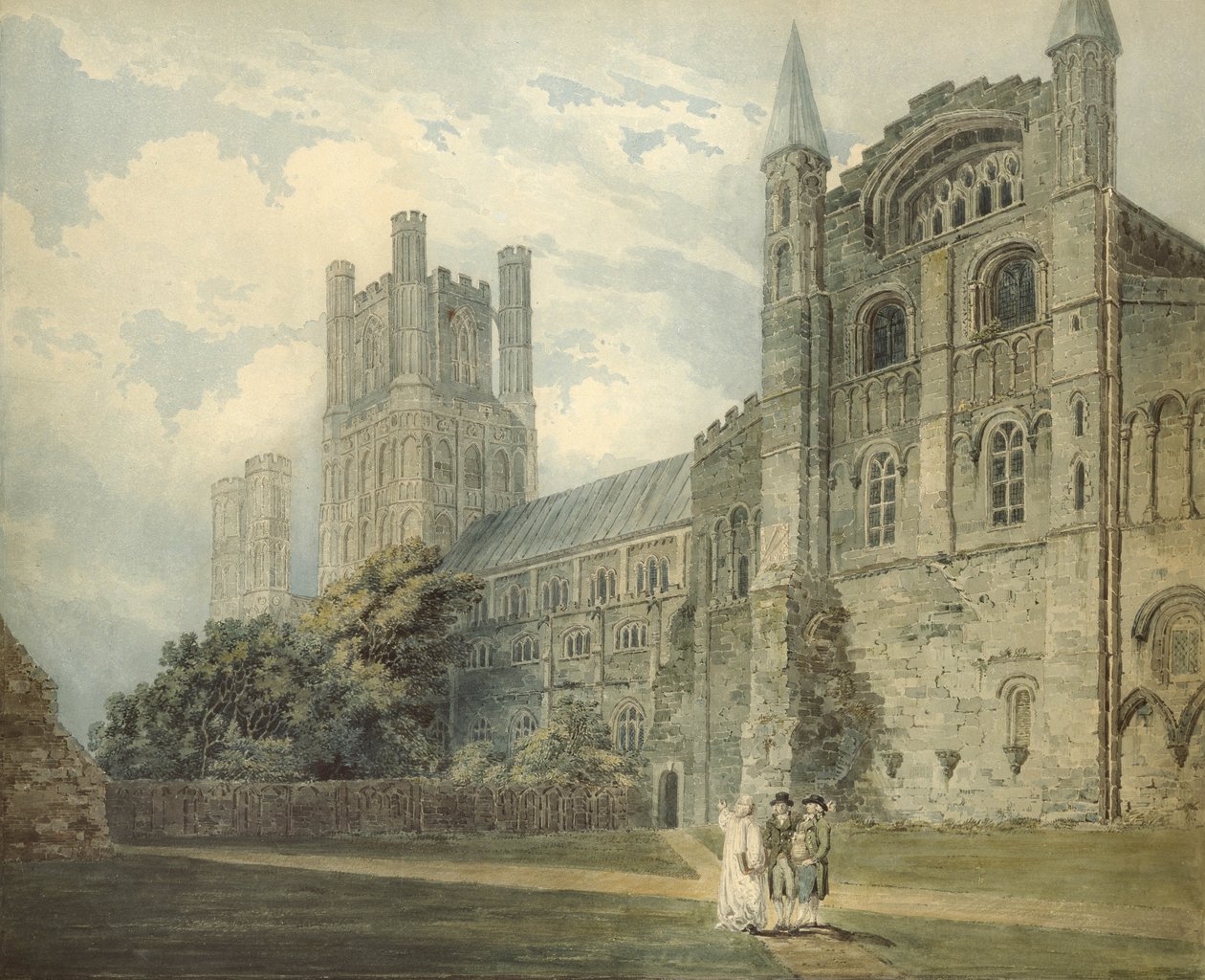 Ely Cathedral, 1700-tallet af Thomas Girtin