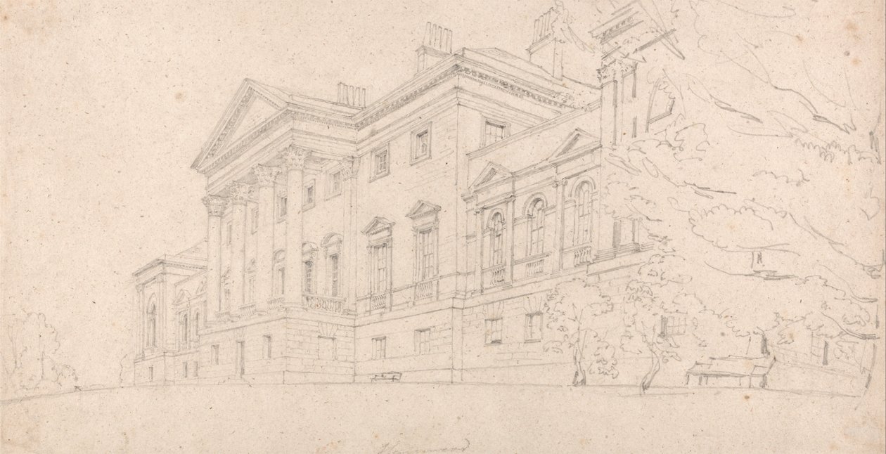 Harewood House, Yorkshire af Thomas Girtin