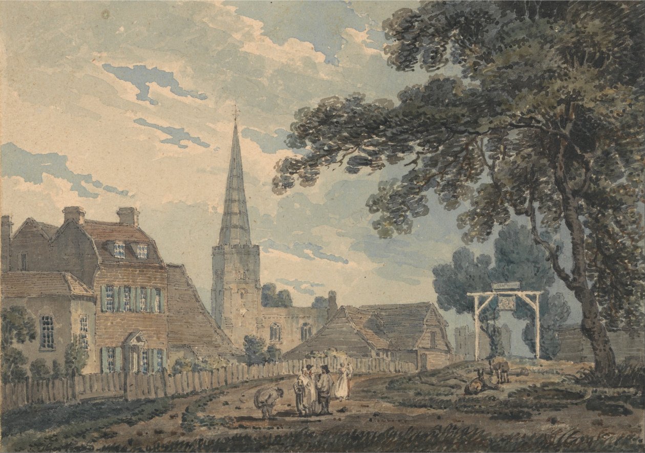 Harrow-on-the-Hill, Middlesex af Thomas Girtin