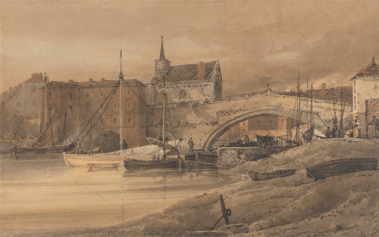 Ouse Bridge, York af Thomas Girtin