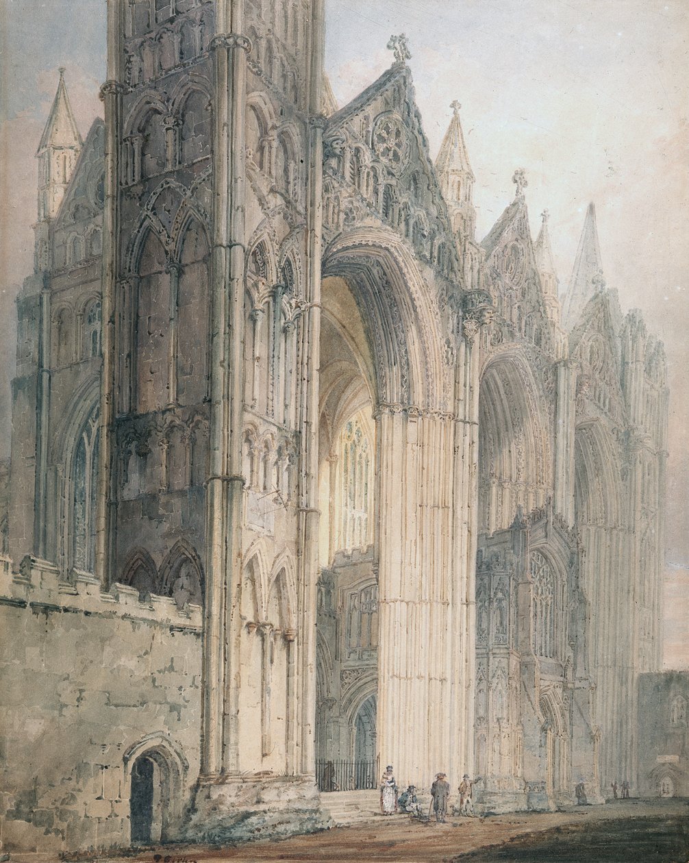 Peterborough katedral af Thomas Girtin