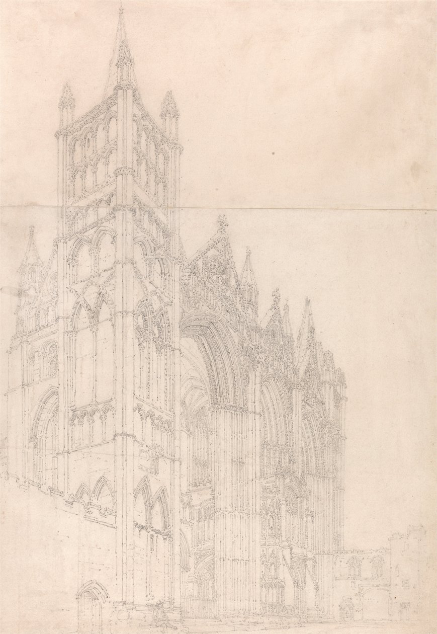 Peterborough Cathedral, Cambridgeshire af Thomas Girtin
