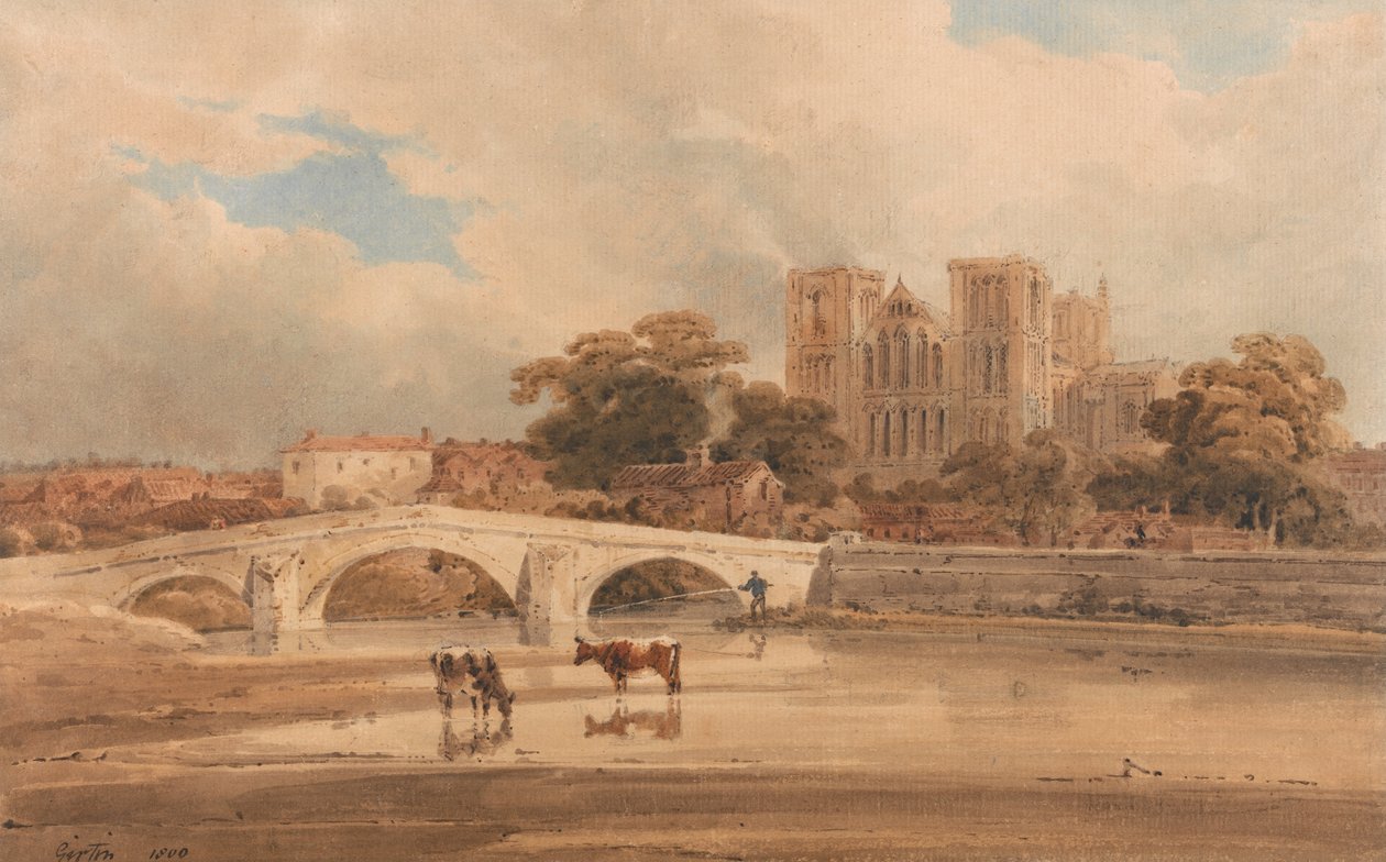 Ripon Minster, Yorkshire af Thomas Girtin