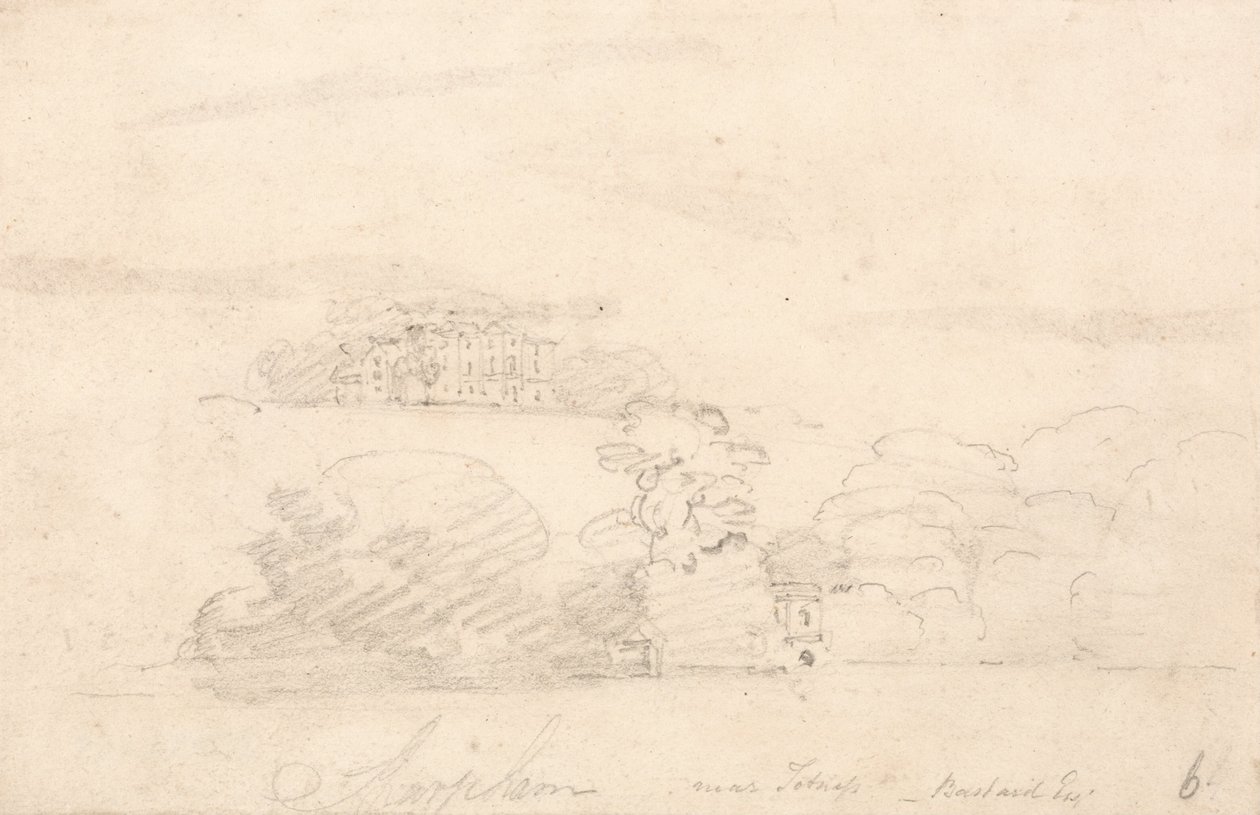 Sharpham, nær Totnes, Devon af Thomas Girtin
