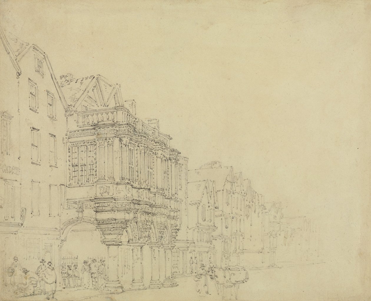 The Guildhall, Exeter, ca. 1797 (grafit på papir) af Thomas Girtin