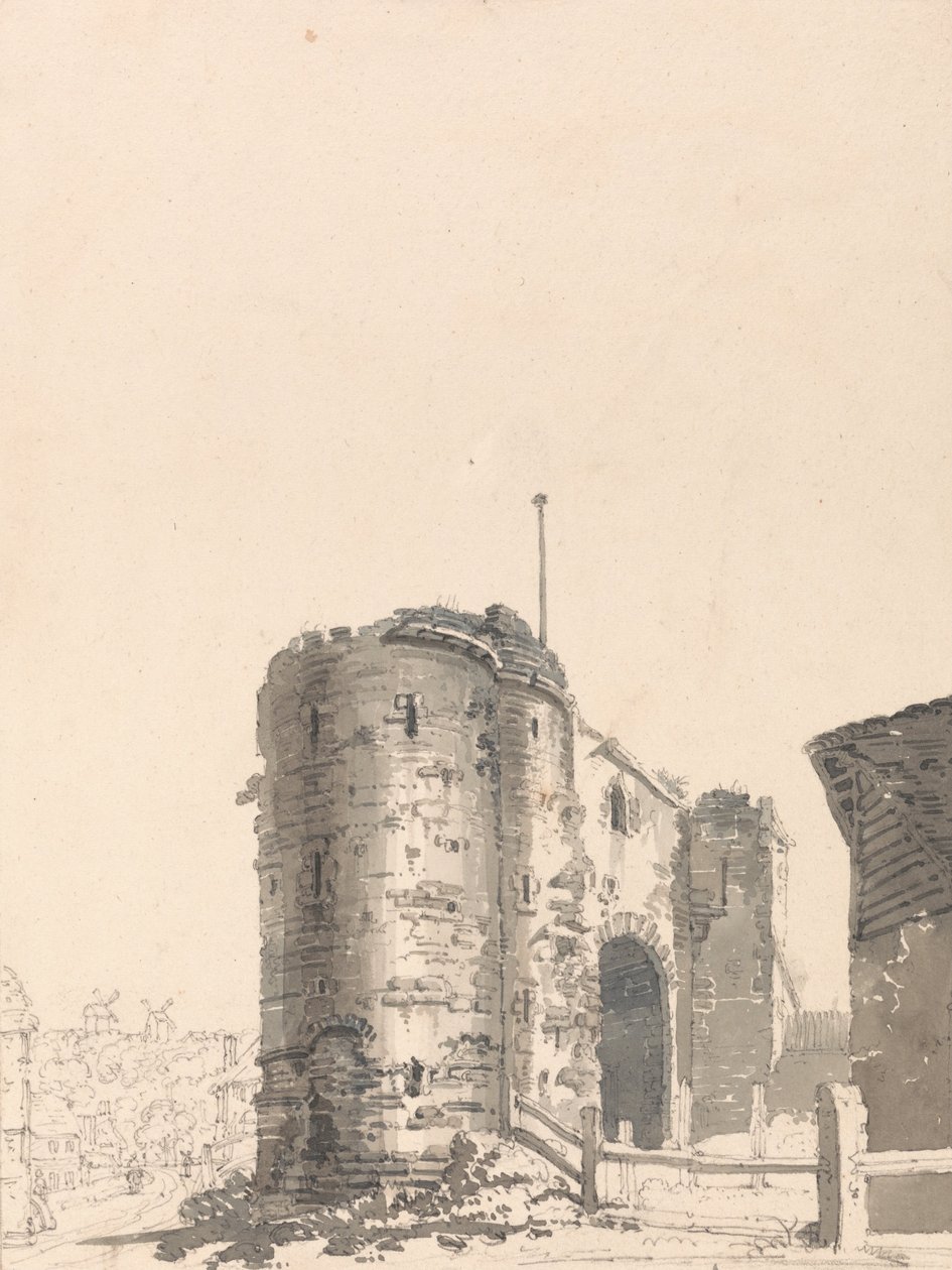 The Land Gate, Rye, Sussex af Thomas Girtin