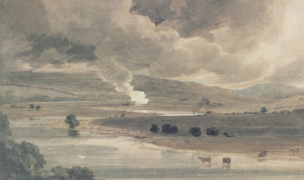 The River Wharfe, 1801 af Thomas Girtin