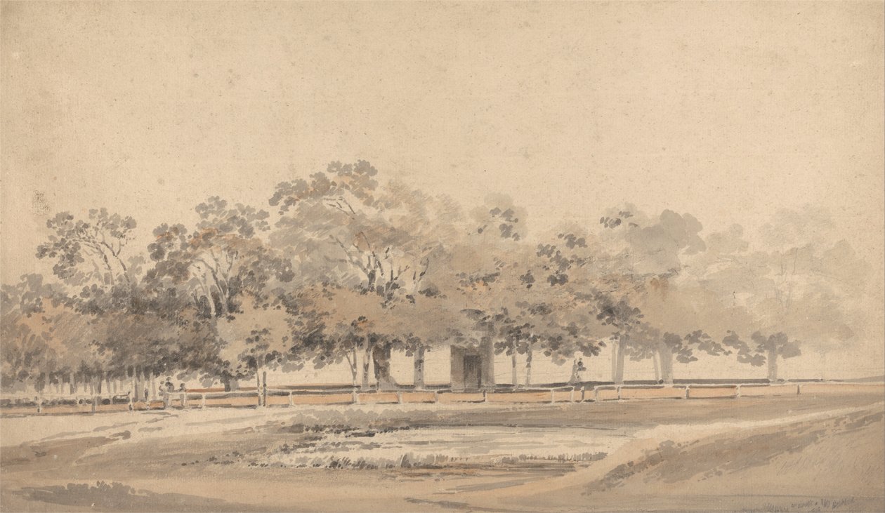 Træer i Hyde Park, London af Thomas Girtin