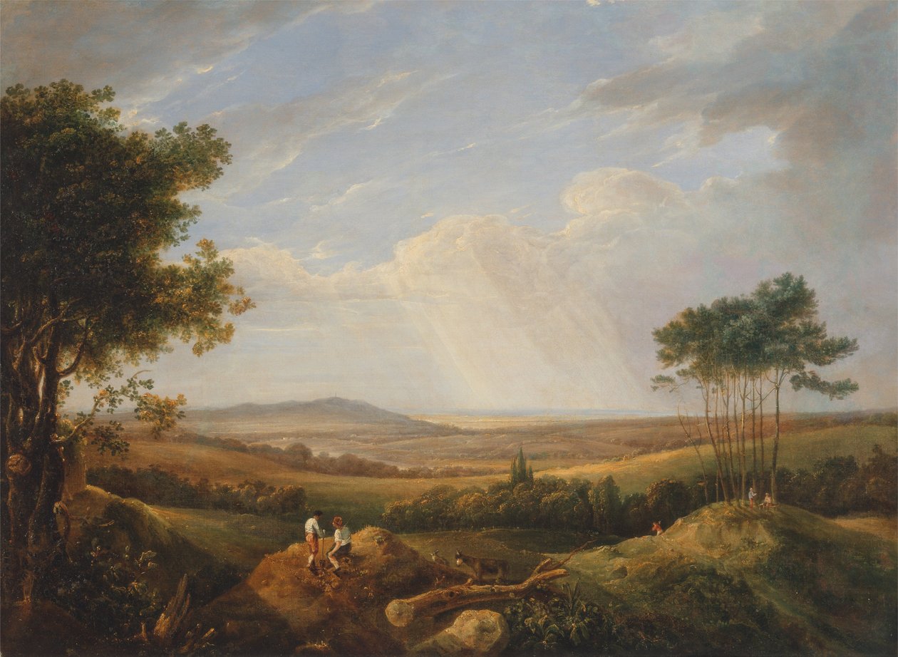 Landskab med figurer af Thomas Hastings