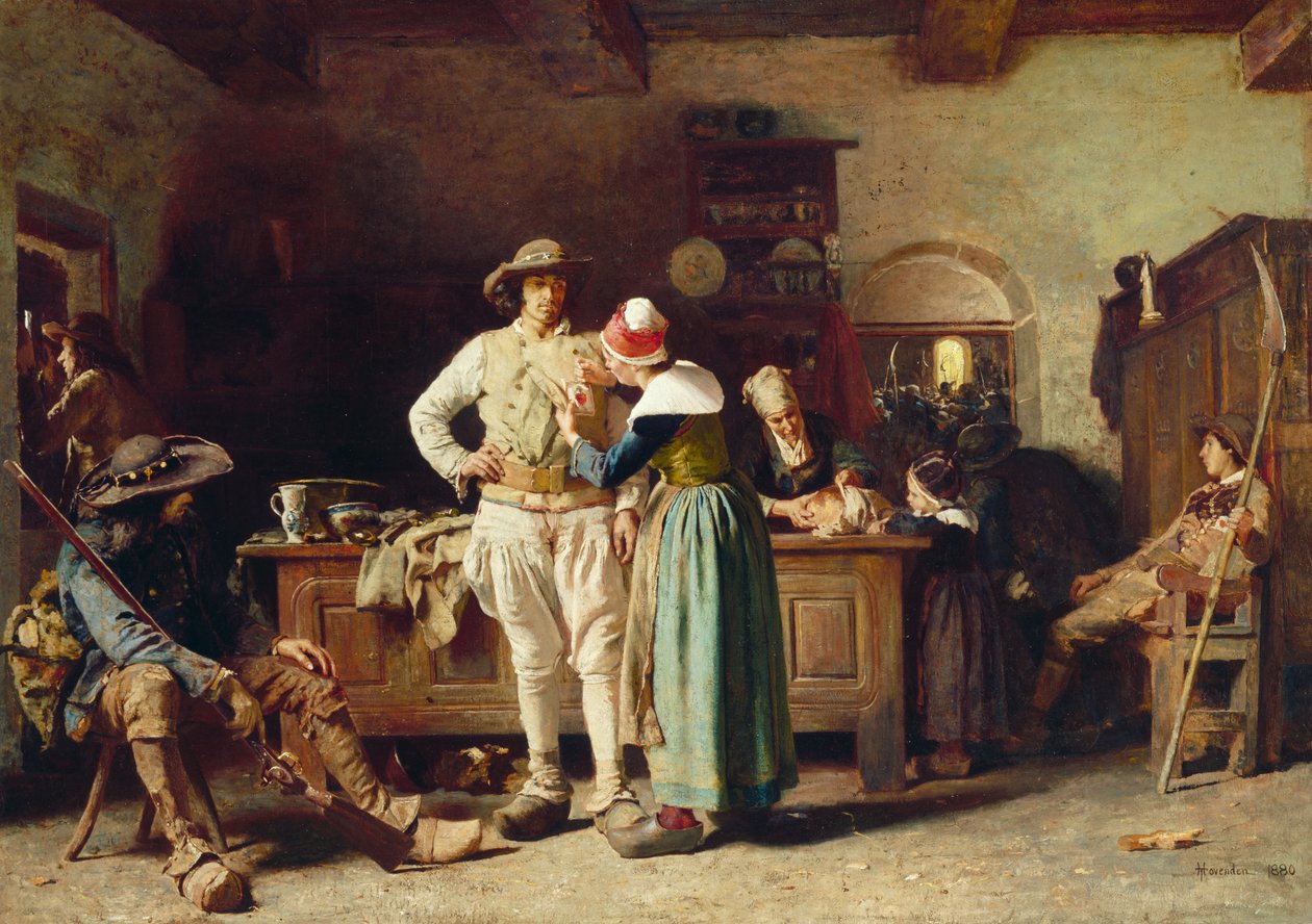 I Mueller, 1880 af Thomas Hovenden