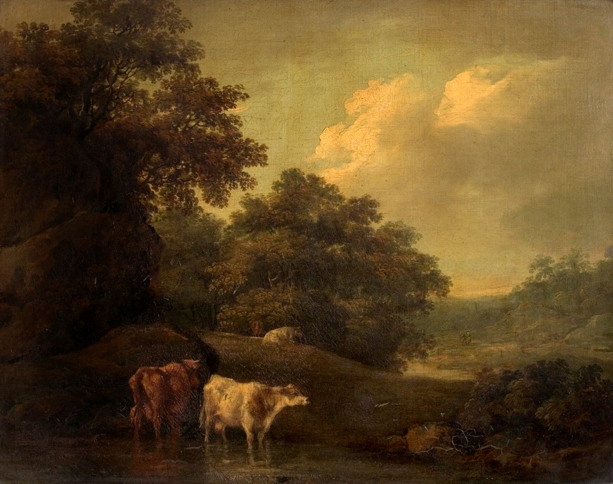Landskab med kvæg, 1800-tallet af Thomas Jones Barker