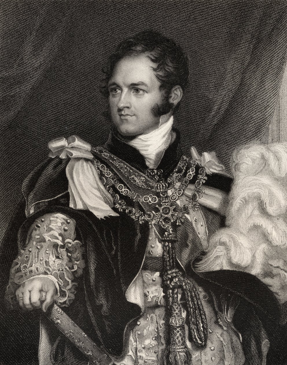 Leopold George Chretien Frederic af Saxe-Coburg, graveret af J. Thomson, fra 