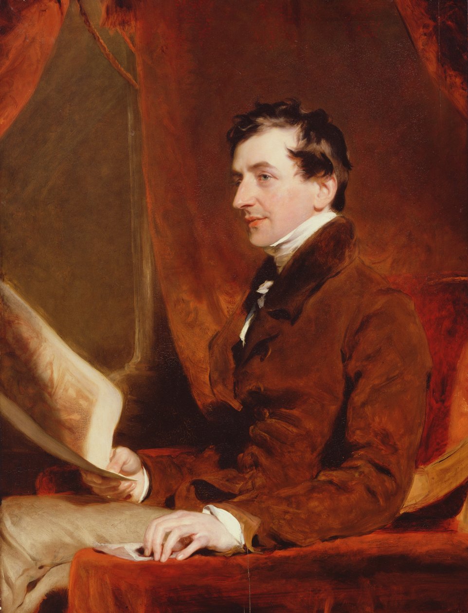 Portræt af Samuel Woodburn, ca. 1820 af Thomas Lawrence