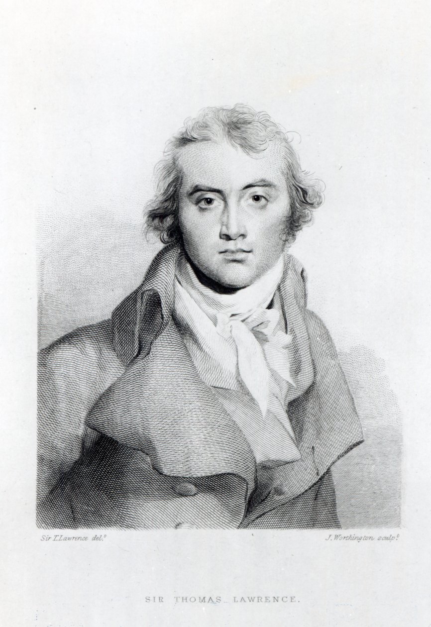 Selvportræt, graveret af J. Worthington af Thomas Lawrence