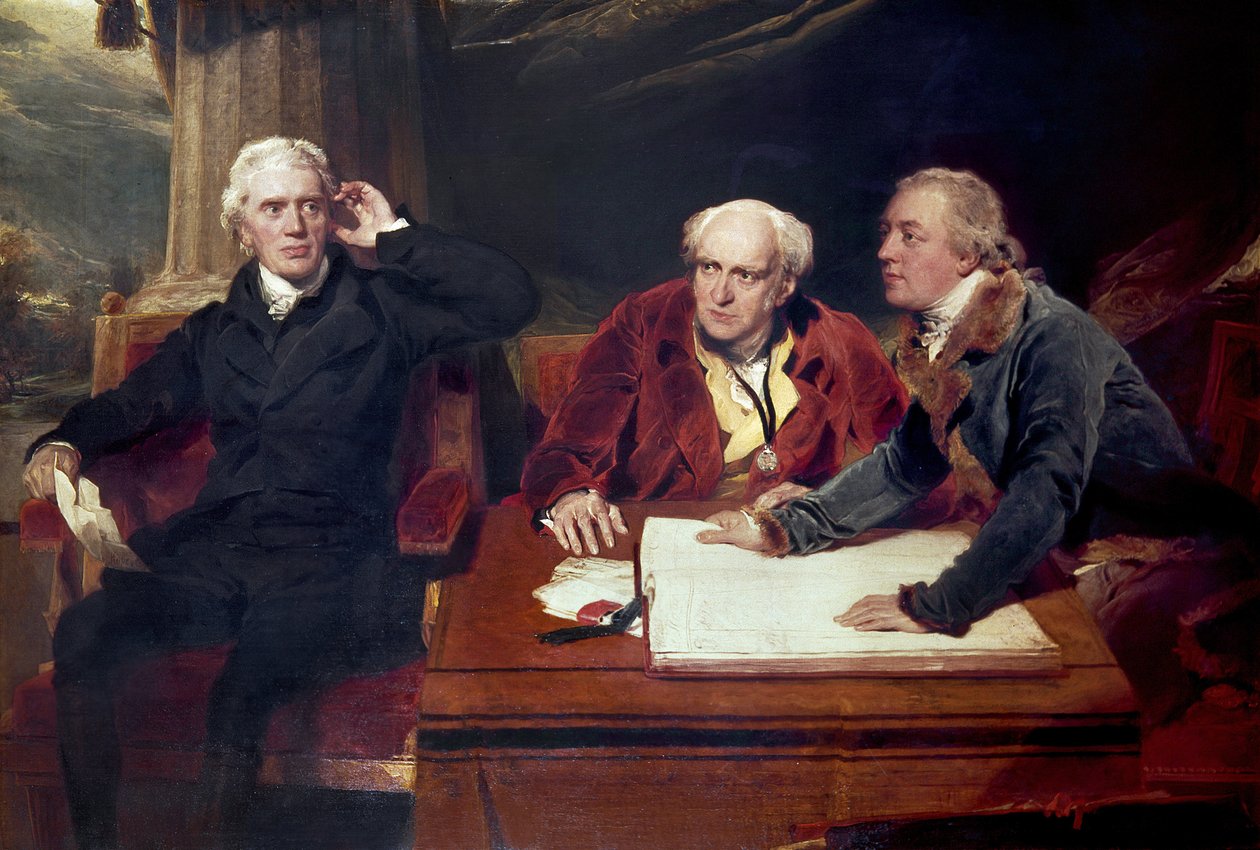 Sir Francis Baring, bankmand og direktør for East India Company, med sine medarbejdere af Thomas Lawrence