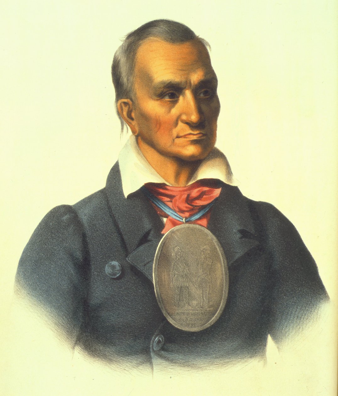Red Jacket, en Seneca-krigshøvding, 1854 (håndkoloreret litografi) af Thomas Loraine McKenney