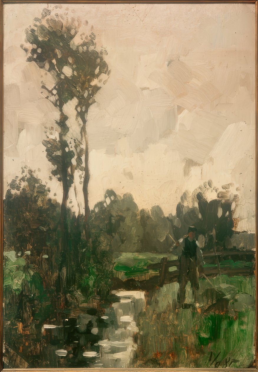 Landmand ved åen af Thomas Ludwig Herbst