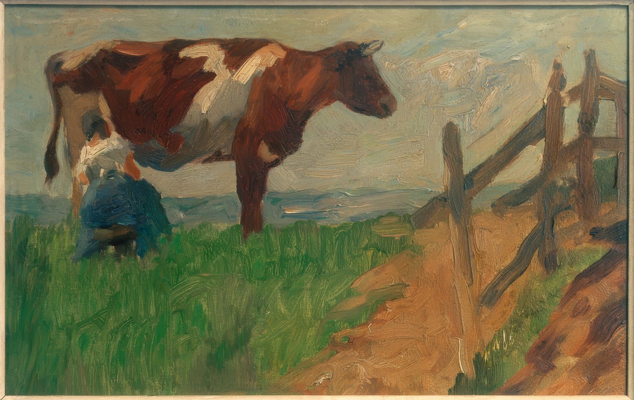 Malkende bondekone af Thomas Ludwig Herbst