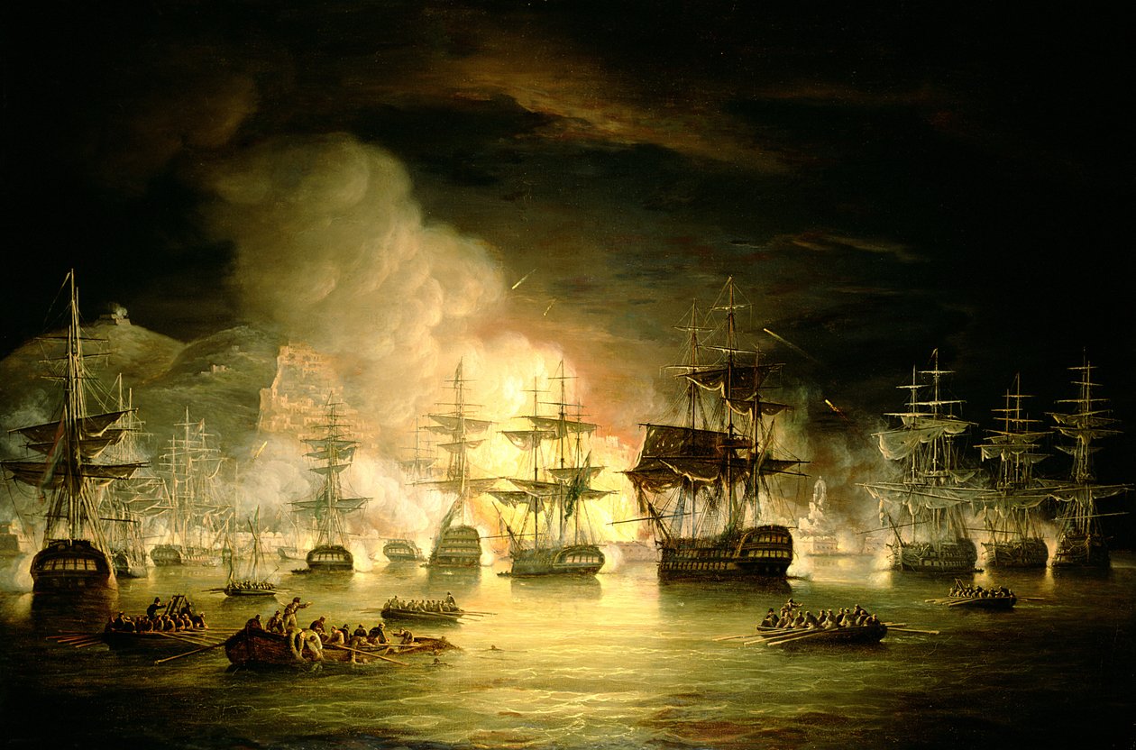 Bombardement af Algier, august 1816, 1820 af Thomas Luny