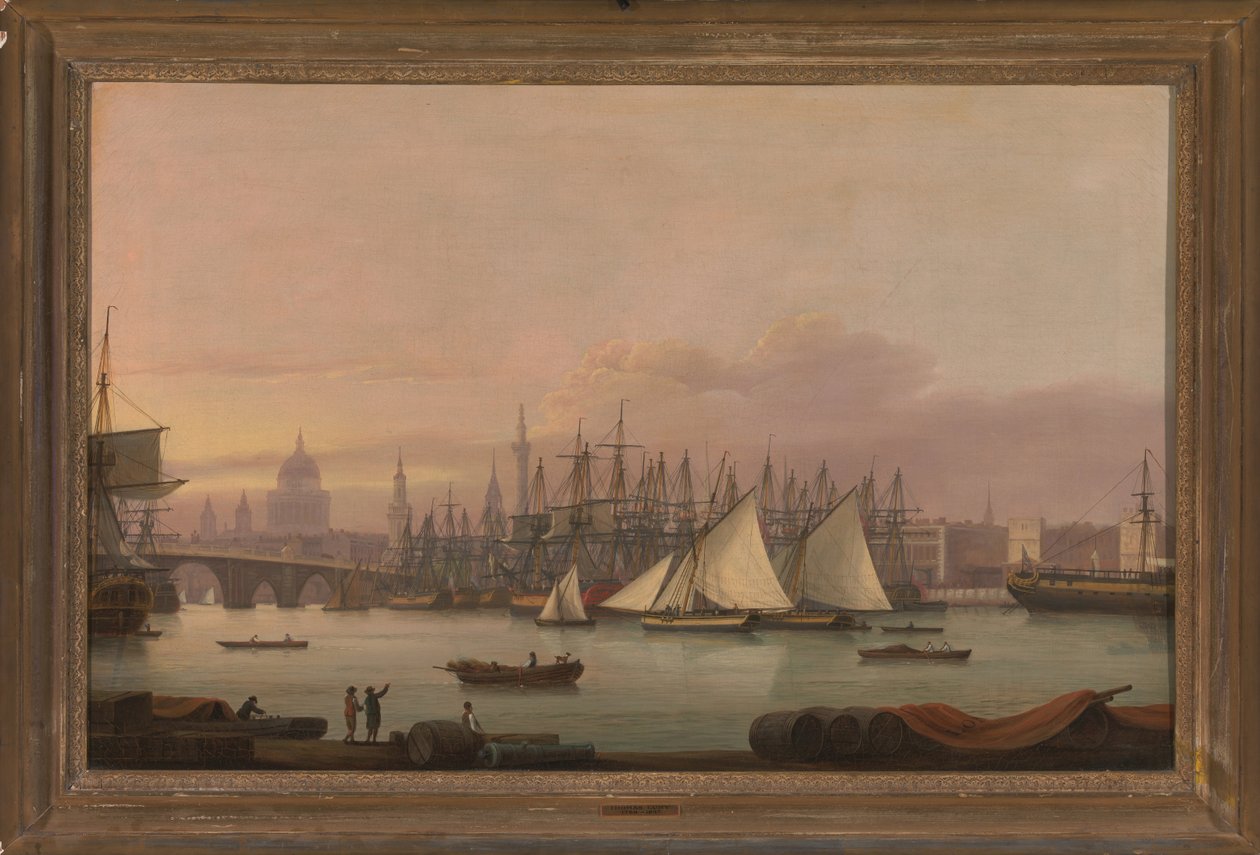 London Havn af Thomas Luny