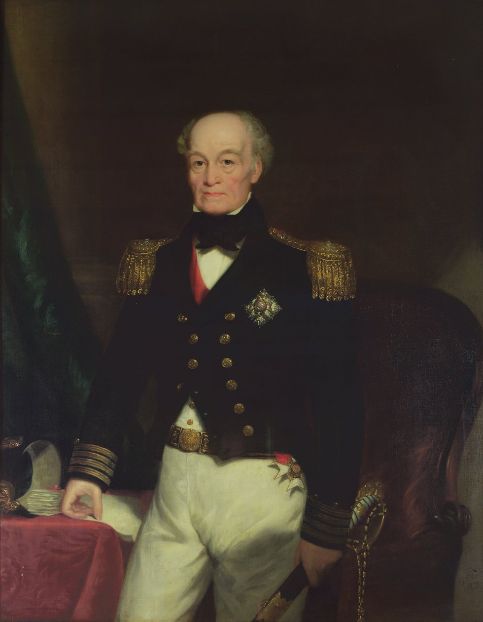Portræt af Sir Thomas Byam Martin (1773-1854) 1852 (olie) af Thomas Mackay