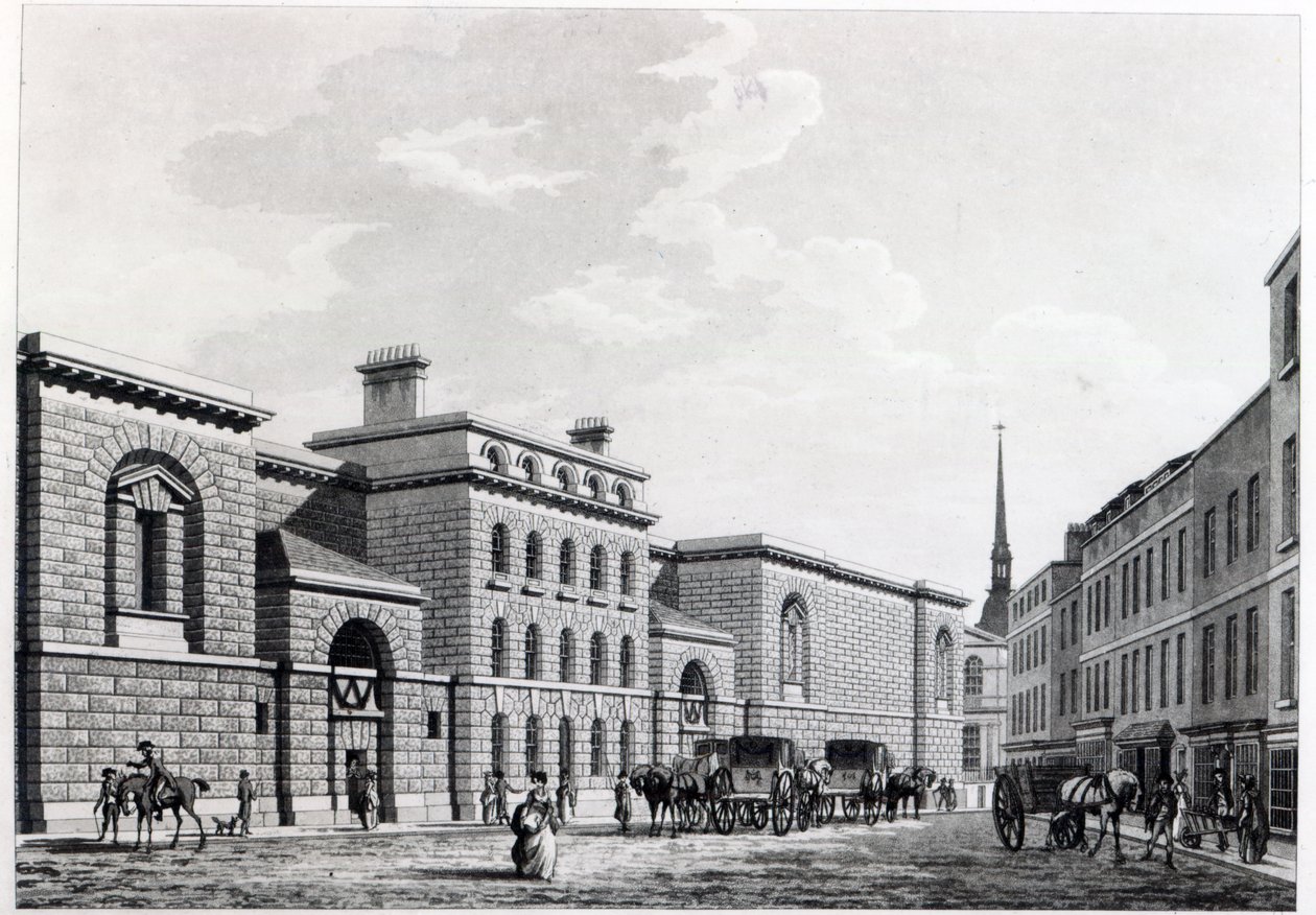 Newgate fængsel, 1799 af Thomas Malton Jnr.