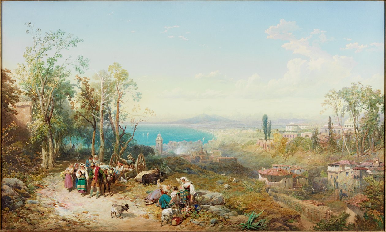 Castellammare, Napoli-bugten (kropsfarve) af Thomas Miles II Richardson