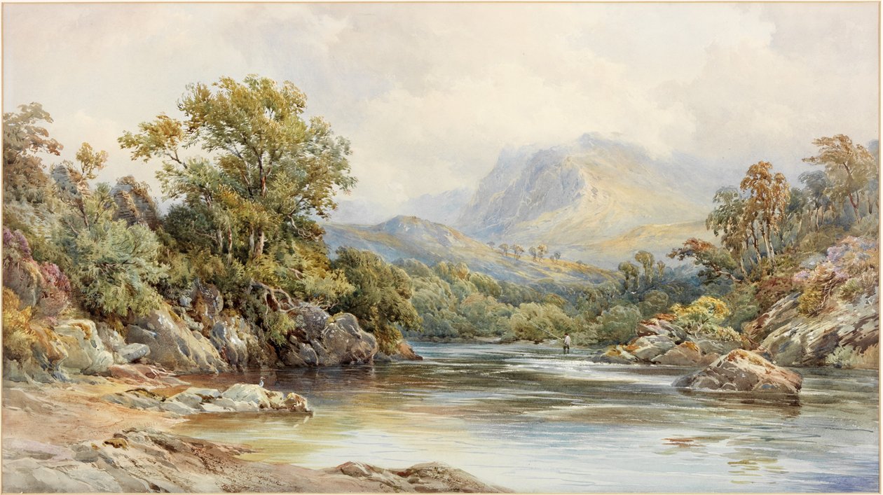 On the Tay (akvarel på papir) af Thomas Miles II Richardson