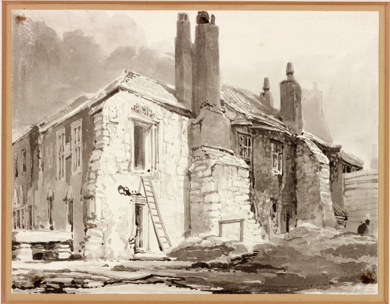 Black Friars (akvarel (vask) på papir (på kort)) af Thomas Miles Richardson
