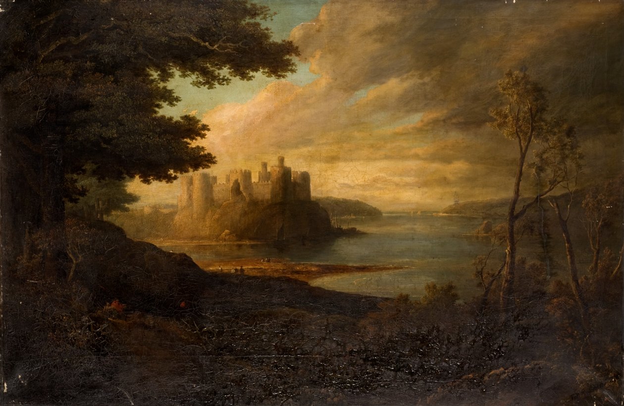 Conwy Castle af Thomas Miles Richardson