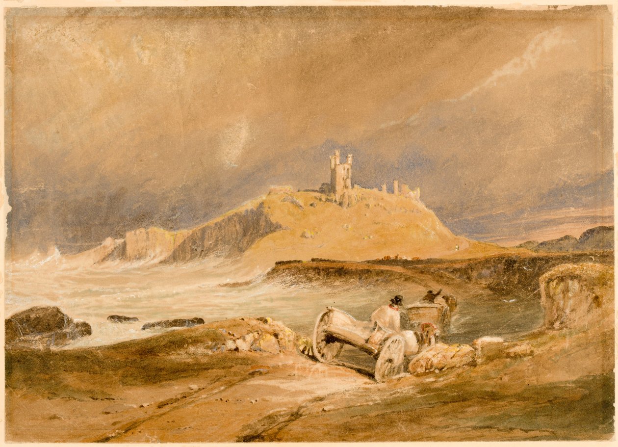 Dunstanburgh Castle (kropsfarve) af Thomas Miles Richardson